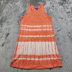 Natural Reflections Dress Womens S Orange White Tie Dye Knit Slub Tank Racerback